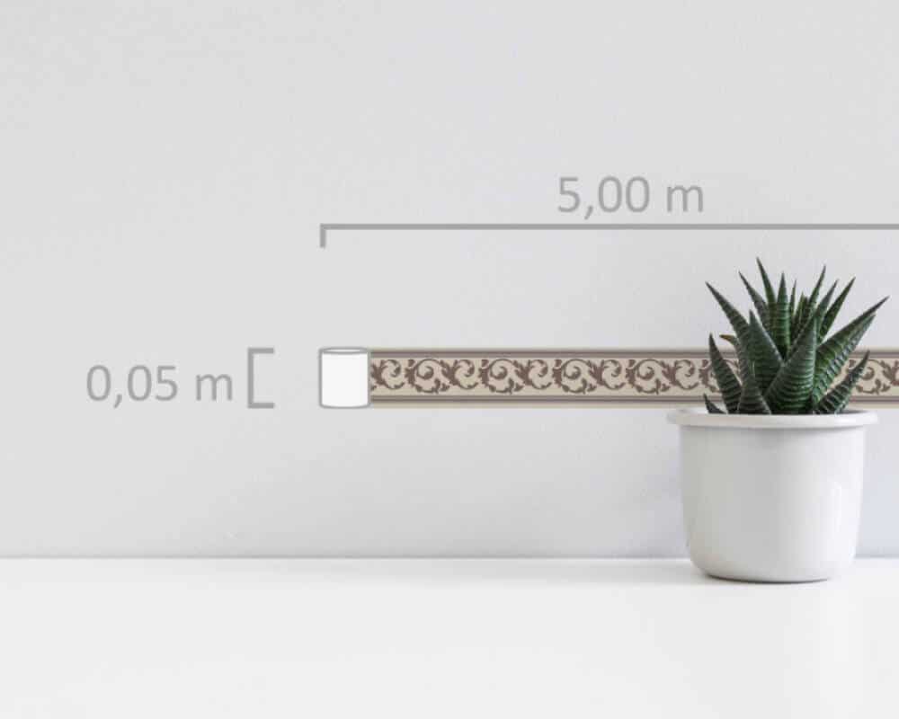 Delicate Narrow Scrolls Wallpaper Border Direct Paint