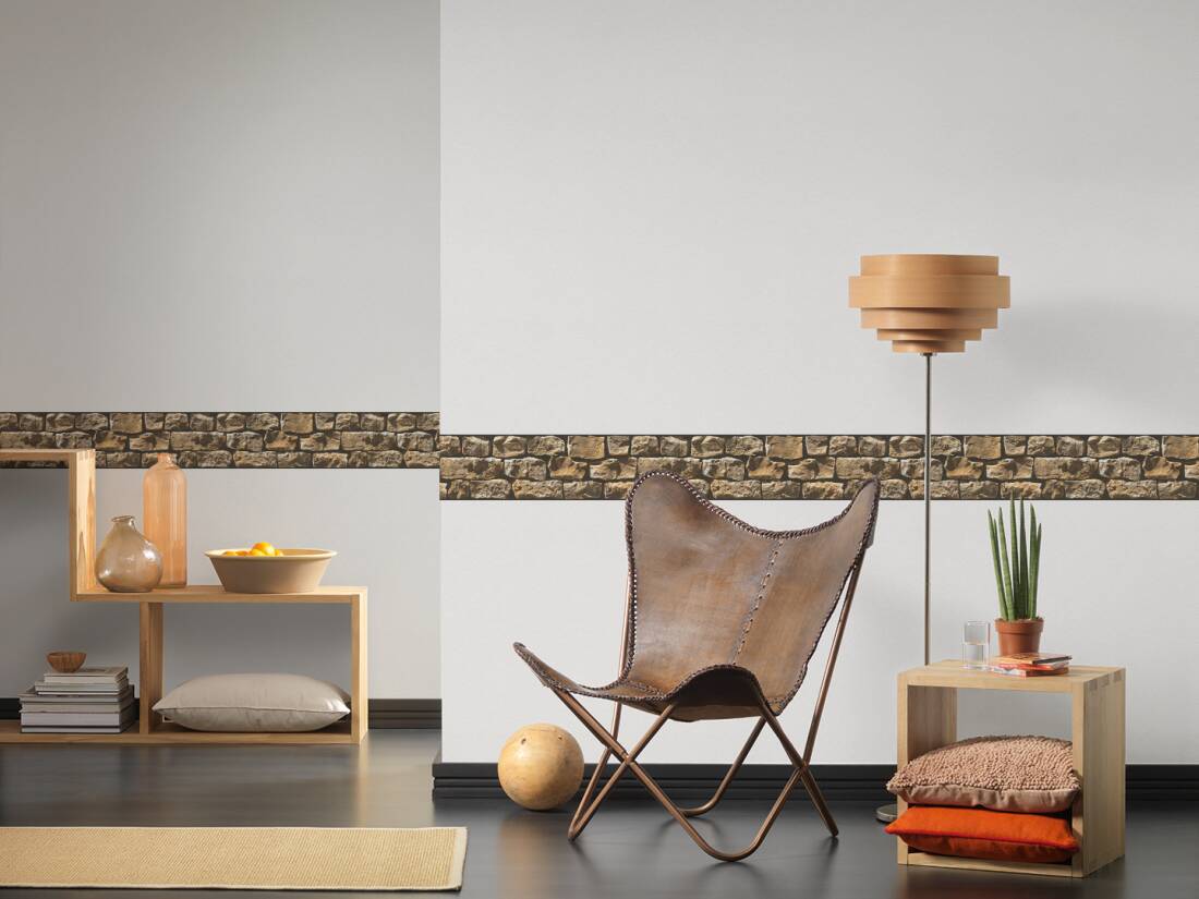 Moroccan Stone Wallpaper Border Direct Paint